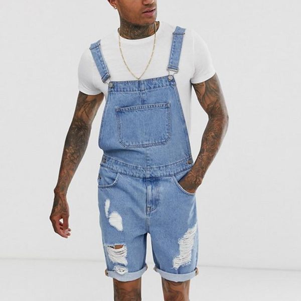 mens fashion overall solid color denim jumpsuits 2020 new summer knee length ripped lightweight vintage denim bib shorts, Blue
mens fashion overall solid color denim jumpsuits 2020 new summer knee length ripped lightweight vintage denim bib shorts, Blue