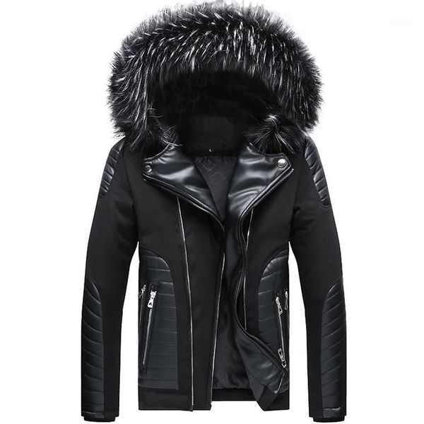 2020 new men's winter pu leather jackets men fur wool casual jackets coat black puffer jacket warm thick overcoat parka wd0121
2020 new men's winter pu leather jackets men fur wool casual jackets coat black puffer jacket warm thick overcoat parka wd0121