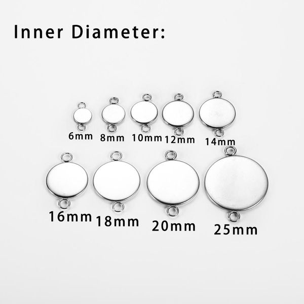 20pcs/lot stainless steel cabochon blanks setting 6-25mm base tray bezels blank for diy bracelet pendant jewelry making supplies wmtnaq
20pcs/lot stainless steel cabochon blanks setting 6-25mm base tray bezels blank for diy bracelet pendant jewelry making supplies wmtnaq