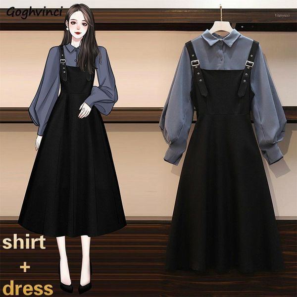 women sets plus size 3xl long lantern sleeve shirt and suspender mid-calf length dress female leisure elegant sweet chic office1, Gray
women sets plus size 3xl long lantern sleeve shirt and suspender mid-calf length dress female leisure elegant sweet chic office1, Gray