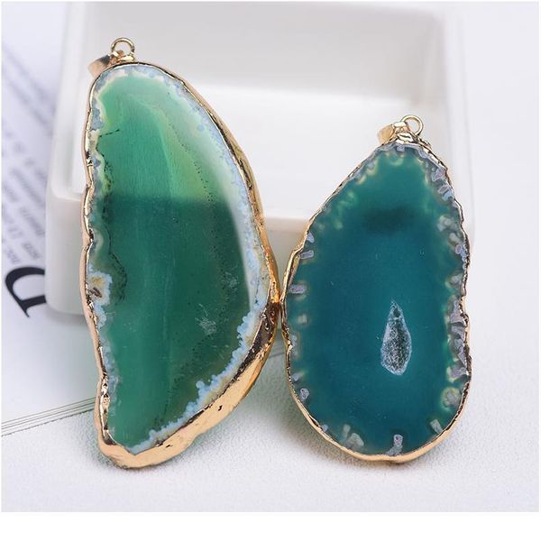 1pc natural agate tablets colourful pendant natural quartz healing stone edge plating fashion simple lucky d qylyxa, Black
1pc natural agate tablets colourful pendant natural quartz healing stone edge plating fashion simple lucky d qylyxa, Black