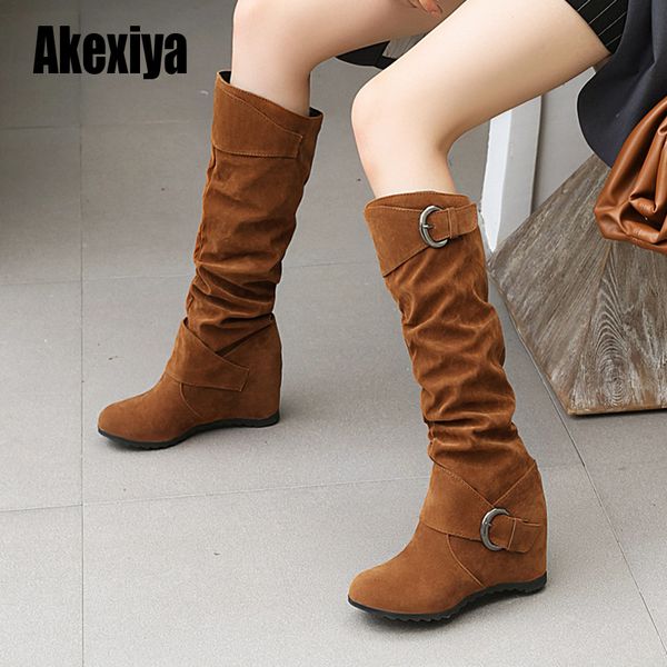 women suede knee high boots fashion folding slip on winter high boots casual low heels red black long slim boots ladies 2020 lj201201
women suede knee high boots fashion folding slip on winter high boots casual low heels red black long slim boots ladies 2020 lj201201