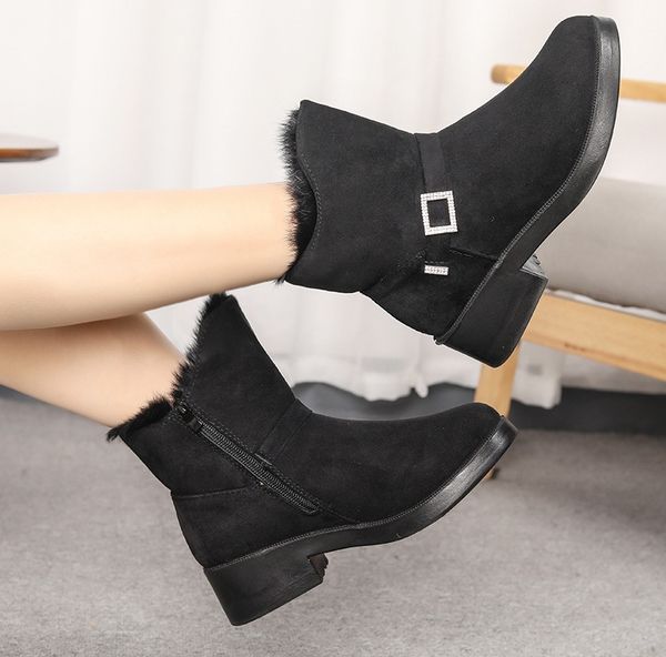 2021 keep warm in winter women ankle boots knitting wool flat bottom martin boots fashion casual shoes cotton-padded shoes adding cotton b01, Black
2021 keep warm in winter women ankle boots knitting wool flat bottom martin boots fashion casual shoes cotton-padded shoes adding cotton b01, Black