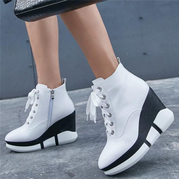 boots 2021 trainers women genuine leather high heel party pumps punk walking creepers round toe wedges platform ankle, Black
boots 2021 trainers women genuine leather high heel party pumps punk walking creepers round toe wedges platform ankle, Black