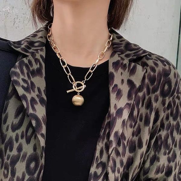 2020 new trend hip hop oval thick chain metal ball chain necklaces for men women girls circle minimalist jewelry collier femme, Silver
2020 new trend hip hop oval thick chain metal ball chain necklaces for men women girls circle minimalist jewelry collier femme, Silver