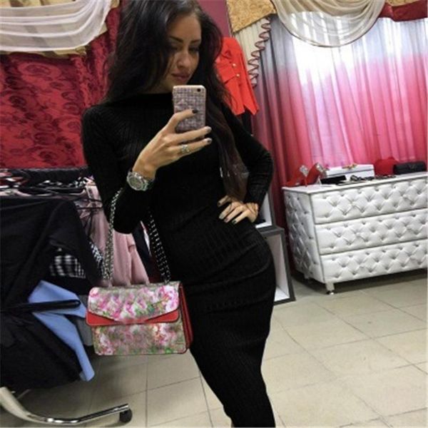 womens buttocks dresses fashion trend long sleeve high neck knitting skirts designer female autumn casual hight waist slim dress, Black;gray
womens buttocks dresses fashion trend long sleeve high neck knitting skirts designer female autumn casual hight waist slim dress, Black;gray