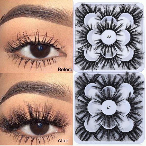 false eyelashes 5 pairs 25mm mink hair dramatic long thick criss-cross fake wispies fluffy makeup extension
false eyelashes 5 pairs 25mm mink hair dramatic long thick criss-cross fake wispies fluffy makeup extension