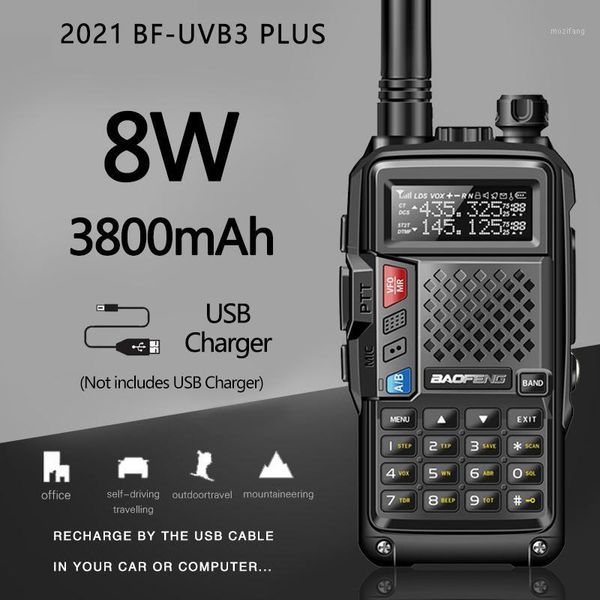 2021 baofeng bf-uvb3 plus 8w high power uhf/vhf dual band 10km long range 3800 battery usb charging walkie talkie upgrade uv 5r1
2021 baofeng bf-uvb3 plus 8w high power uhf/vhf dual band 10km long range 3800 battery usb charging walkie talkie upgrade uv 5r1
