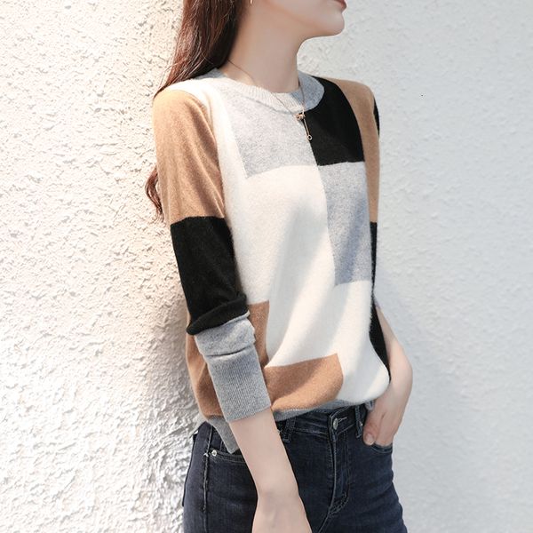 2021 retail women shirts oneck 65% cashmere and 35% wool mixed jumper yarn new arrival female pullovers winter 2y16, White;black
2021 retail women shirts oneck 65% cashmere and 35% wool mixed jumper yarn new arrival female pullovers winter 2y16, White;black
