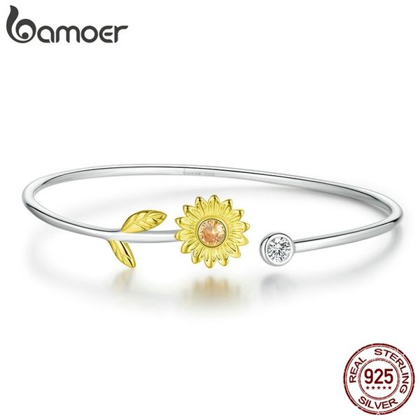 bamoer genuine 925 sterling silver gold color adjustable sunflower cuff bangle bracelet for women fine jewelry new bsb045 201211, Black
bamoer genuine 925 sterling silver gold color adjustable sunflower cuff bangle bracelet for women fine jewelry new bsb045 201211, Black
