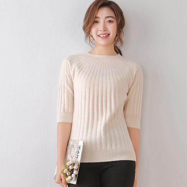 2021 spring new woman's 100% wool knitting women's pullovers the neck half-sleeve standard cargo jumpers ve60, White;black
2021 spring new woman's 100% wool knitting women's pullovers the neck half-sleeve standard cargo jumpers ve60, White;black
