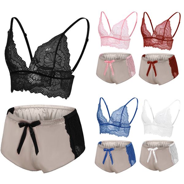 fashion women lace bras shorts set v-neck stain camisole comfortable lingerie beautiful solid underwear ropa de mujer 2020, Black;white
fashion women lace bras shorts set v-neck stain camisole comfortable lingerie beautiful solid underwear ropa de mujer 2020, Black;white