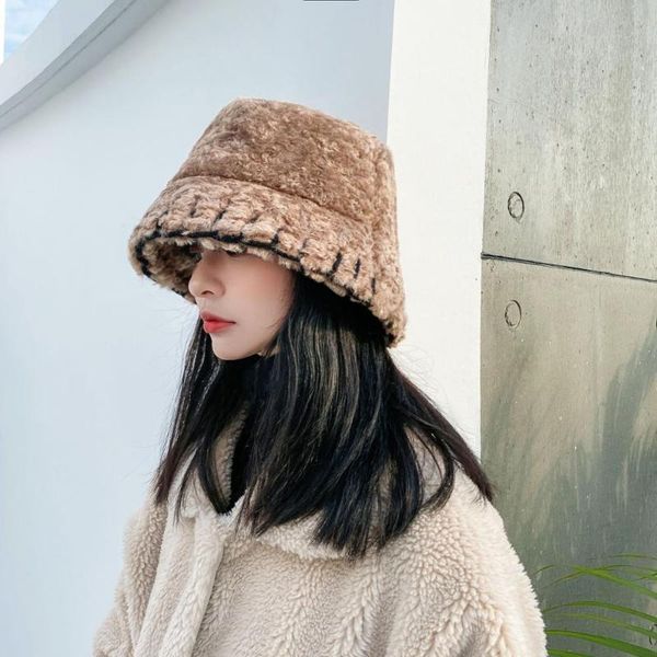 wide brim hats swak autumn winter fsherman hat female soft lamb plush bucket thick warm seamed flat fishing caps, Blue;gray
wide brim hats swak autumn winter fsherman hat female soft lamb plush bucket thick warm seamed flat fishing caps, Blue;gray