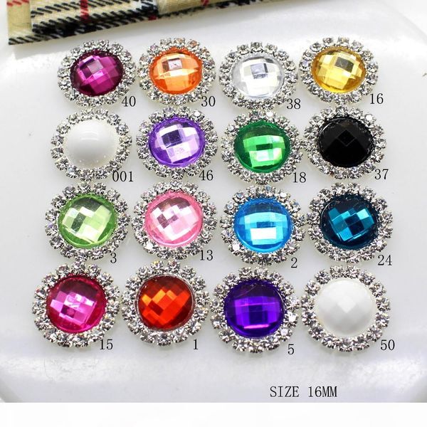 50pcs mixed colors 16mm acrylic metal crystal rhinestone button wedding hair embellishments diy accessory decoration, Black
50pcs mixed colors 16mm acrylic metal crystal rhinestone button wedding hair embellishments diy accessory decoration, Black