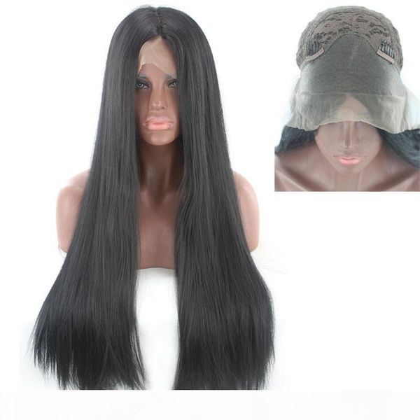 z&f black 80 cm long silky straight lace front wig natural hairline white black women synthetic lace front wigs, Black;brown
z&f black 80 cm long silky straight lace front wig natural hairline white black women synthetic lace front wigs, Black;brown