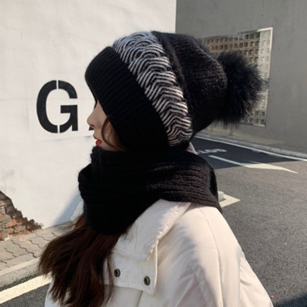 hat female autumn and winter korean cute knitted cap plus velvet cold-proof small fresh ear protection headdress scarf integrated chapeau, Blue;gray
hat female autumn and winter korean cute knitted cap plus velvet cold-proof small fresh ear protection headdress scarf integrated chapeau, Blue;gray
