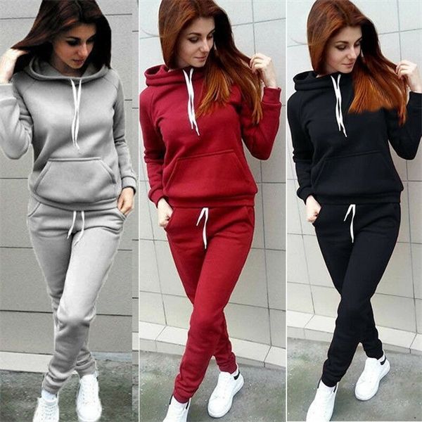 2020 autumn tracksuit long sleeve thicken hooded sweatshirts long pants winter 2 piece set casual sport suit women tracksuit set q1211, Gray
2020 autumn tracksuit long sleeve thicken hooded sweatshirts long pants winter 2 piece set casual sport suit women tracksuit set q1211, Gray