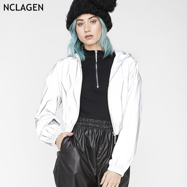 nclagen 2019 autumn fashion reflective bomber coats women zip up hooded sportswear windbreak cropped girls casual jackets t200111, Black;brown
nclagen 2019 autumn fashion reflective bomber coats women zip up hooded sportswear windbreak cropped girls casual jackets t200111, Black;brown