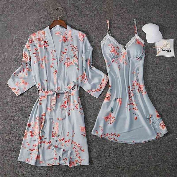 print flower kimono bathrobe gown lace sleepwear 2pcs robe set satin female intimate lingerie summer nightwear, Black;red
print flower kimono bathrobe gown lace sleepwear 2pcs robe set satin female intimate lingerie summer nightwear, Black;red