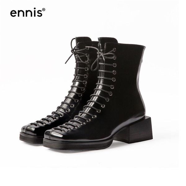 boots ennis black patent leather chunky heel women square shoes lace up ankle back zipper 2021 designer a0022
boots ennis black patent leather chunky heel women square shoes lace up ankle back zipper 2021 designer a0022