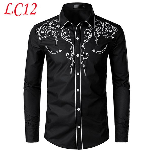 stylish western cowboy shirt men brand design embroidery slim fit casual long sleeve shirts mens wedding party shirt for male y0104, White;black
stylish western cowboy shirt men brand design embroidery slim fit casual long sleeve shirts mens wedding party shirt for male y0104, White;black