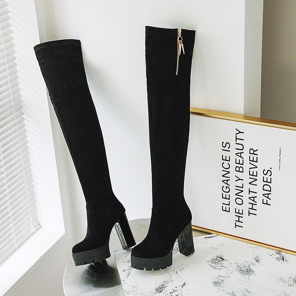 2021 female the knee size 22-28 on herd platform european and boot shaft fashion thigh boots wmcb, Black
2021 female the knee size 22-28 on herd platform european and boot shaft fashion thigh boots wmcb, Black