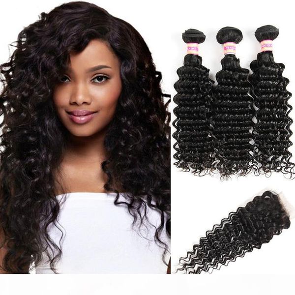 malaysian virgin hair deep wave 3 4 bundles with closure 9a unprocessed kinky curly human hair extensions, Black
malaysian virgin hair deep wave 3 4 bundles with closure 9a unprocessed kinky curly human hair extensions, Black