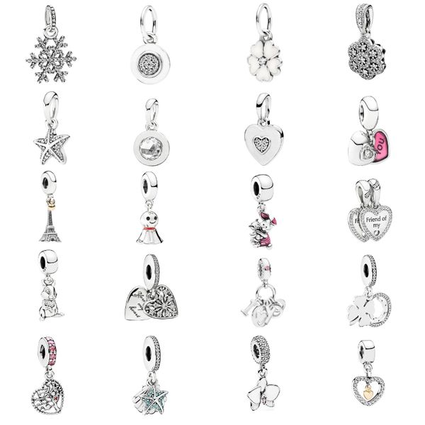 925 sterling silver luxury women's jewelry snowflake soul starfish five leaf clover paris tower pendant fit pandora bracelet necklace d, Black
925 sterling silver luxury women's jewelry snowflake soul starfish five leaf clover paris tower pendant fit pandora bracelet necklace d, Black