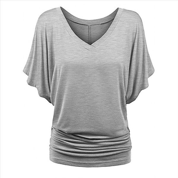 plus size fashion batwing sleeve t shirt solid tshirt casual summer lady v neck tunic female women short sleeve shirt blusas, White
plus size fashion batwing sleeve t shirt solid tshirt casual summer lady v neck tunic female women short sleeve shirt blusas, White