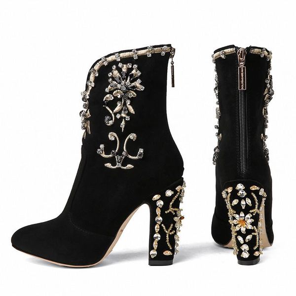 2020 big size 34-43 women boots classic fashion high heels boots for woman round toe thick heels ankle boots winter, Black
2020 big size 34-43 women boots classic fashion high heels boots for woman round toe thick heels ankle boots winter, Black