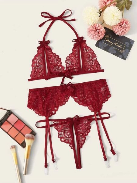 new style fun lace butterfly bra underwear garter three piece bikini 1495, Black;pink
new style fun lace butterfly bra underwear garter three piece bikini 1495, Black;pink