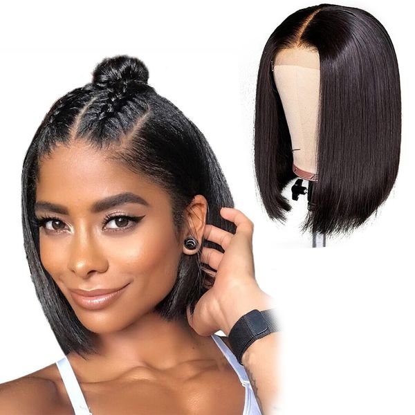 4x4 short bob wigs lace closure wig human hair wigs straight preplucked hairline 200% density brazilian lace front wigs, Black;brown
4x4 short bob wigs lace closure wig human hair wigs straight preplucked hairline 200% density brazilian lace front wigs, Black;brown