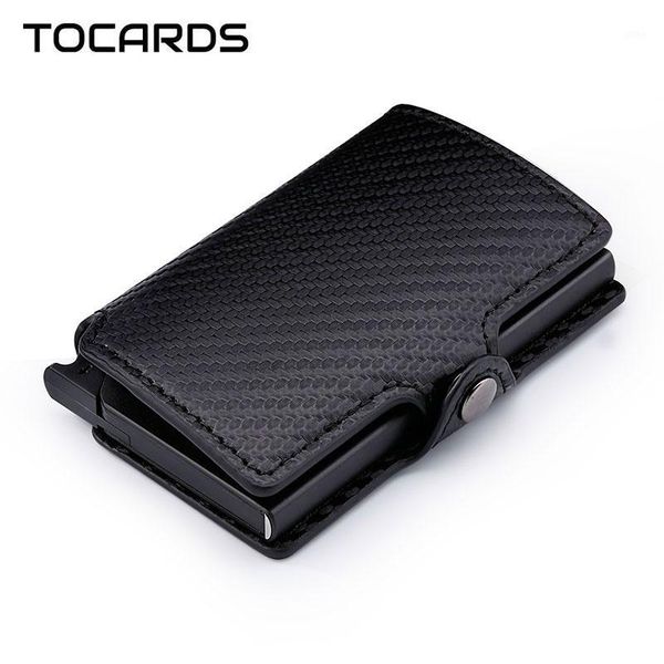 card holders blocking carbon fiber holder aluminum metal cardholder male smart wallet leather case slim purse for men women1, Brown;gray
card holders blocking carbon fiber holder aluminum metal cardholder male smart wallet leather case slim purse for men women1, Brown;gray