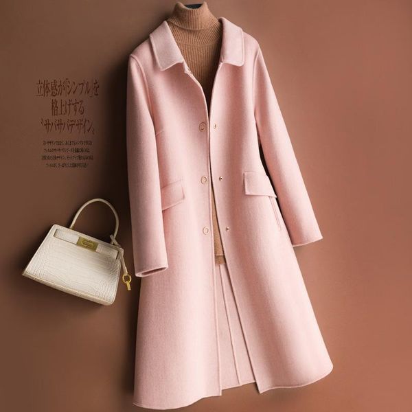 women's wool & blends wholesale of double faced cashmere overcoat in autumn and winter 2021, Black
women's wool & blends wholesale of double faced cashmere overcoat in autumn and winter 2021, Black