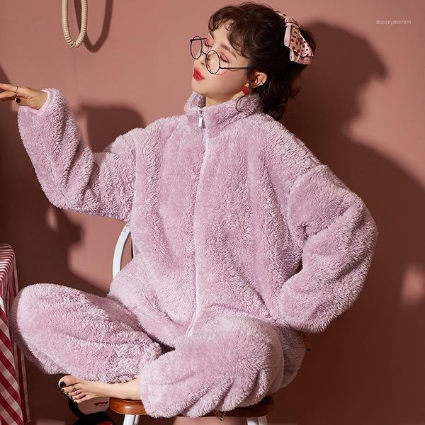 women's tracksuits women's winter zipper coral velvet cotton thickened pajamas girl student set large home clothes cute1, Gray
women's tracksuits women's winter zipper coral velvet cotton thickened pajamas girl student set large home clothes cute1, Gray
