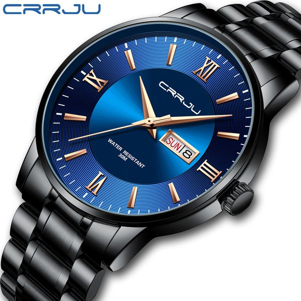 crrju mens watches luxury stainless steel band and casual waterproof sport quartz watch for men unique auto date militry mens, Silver
crrju mens watches luxury stainless steel band and casual waterproof sport quartz watch for men unique auto date militry mens, Silver