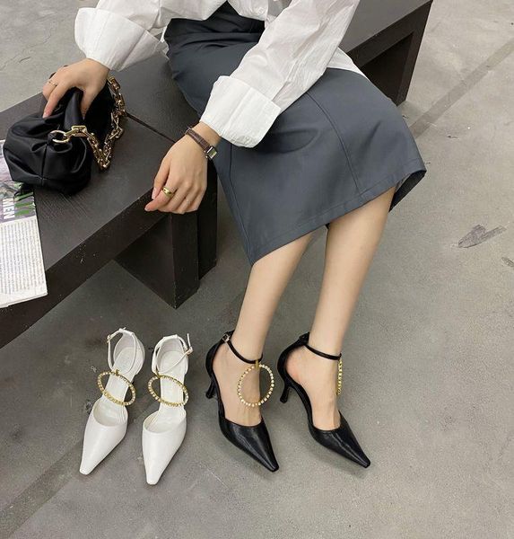 sandals women's shoes high-heeled sandals, 2021 spring all-match british pointed head, water drill with a thin single shoe, Black
sandals women's shoes high-heeled sandals, 2021 spring all-match british pointed head, water drill with a thin single shoe, Black