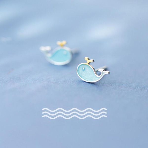 stud shuangshuo bohemian style lovely blue whale earrings real 925 sterling silver for women girls birthday gift, Golden;silver
stud shuangshuo bohemian style lovely blue whale earrings real 925 sterling silver for women girls birthday gift, Golden;silver