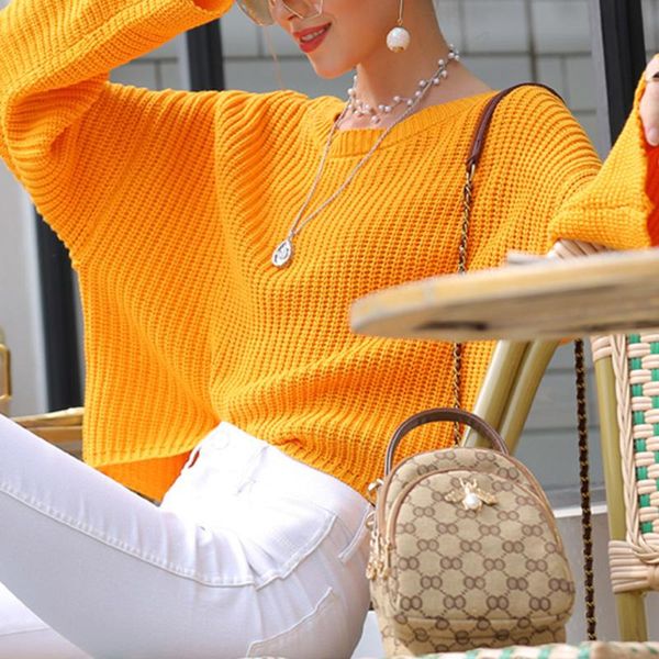europe america sweater loose lazy fashion hedging round neck long sleeve flared sleeves knitting sweater, White;black
europe america sweater loose lazy fashion hedging round neck long sleeve flared sleeves knitting sweater, White;black