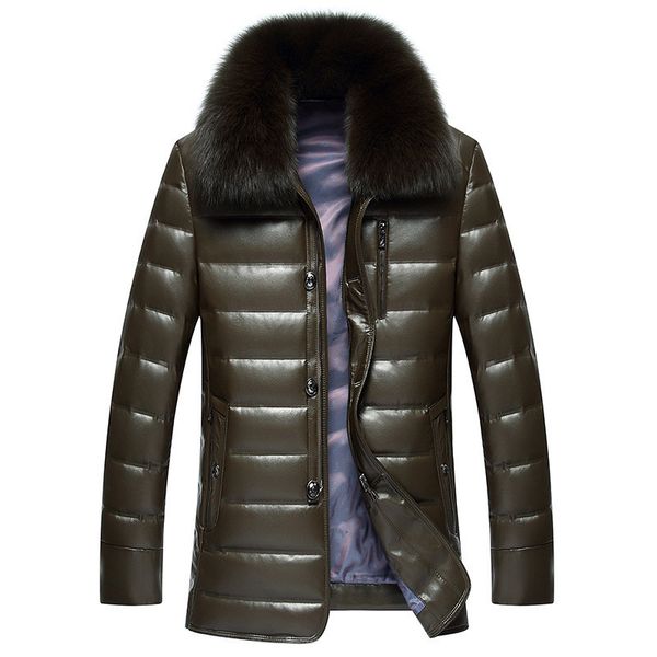 2021 new real fur fox turtleneck white duck down winter coat of the thick men parkas warm men's leather jackets chaquete hombre wxf560, Black
2021 new real fur fox turtleneck white duck down winter coat of the thick men parkas warm men's leather jackets chaquete hombre wxf560, Black