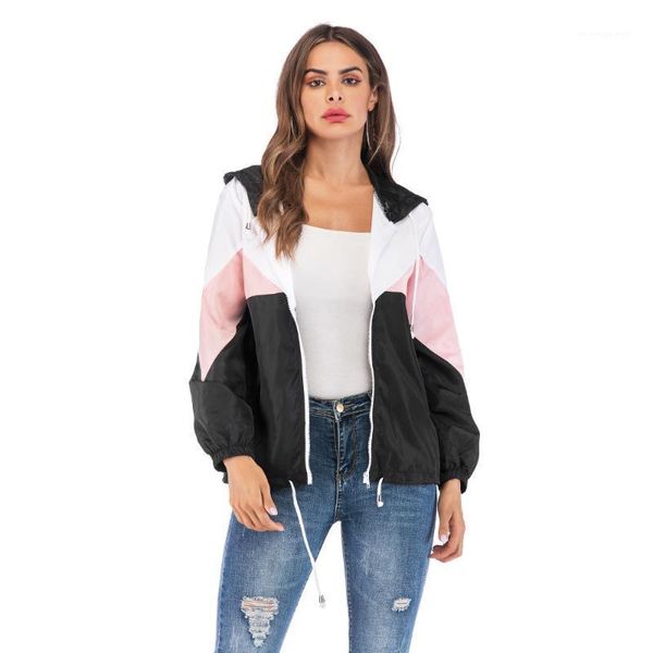 women's jackets spring women color hooded windbreaker female zipper windproof1, Black;brown
women's jackets spring women color hooded windbreaker female zipper windproof1, Black;brown