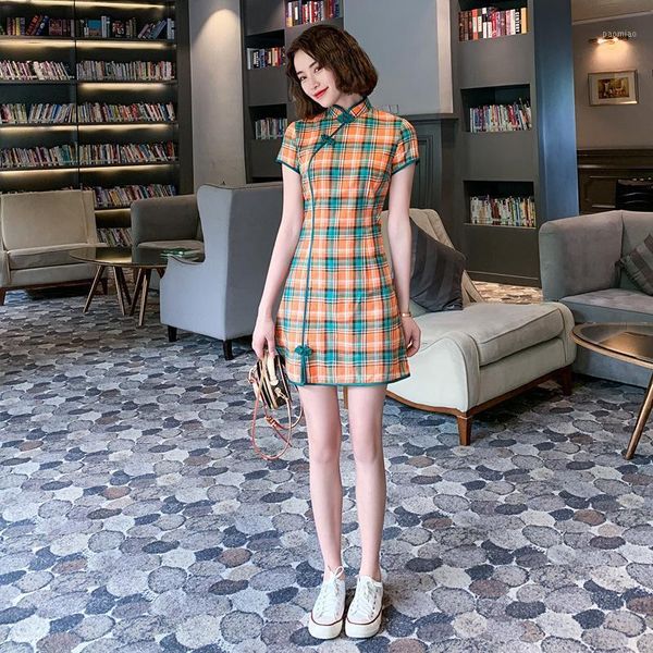 women oriental robe cheongsam modern qipao female china elegant plaid casual chinese dress cotton vintage party clothes1, Red
women oriental robe cheongsam modern qipao female china elegant plaid casual chinese dress cotton vintage party clothes1, Red
