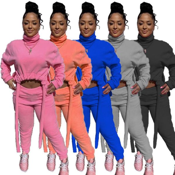 women tracksuits two piece set designer plush thick irregular drawstring pocket trousers outfits ladies casual high collar sportwear, White
women tracksuits two piece set designer plush thick irregular drawstring pocket trousers outfits ladies casual high collar sportwear, White