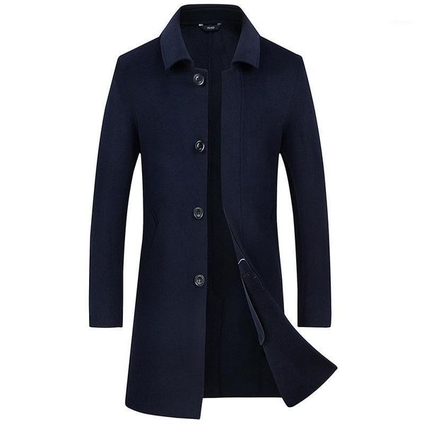 new double faced woolen coat men's medium and long business middle aged dad's woolen coat for men1, Black
new double faced woolen coat men's medium and long business middle aged dad's woolen coat for men1, Black