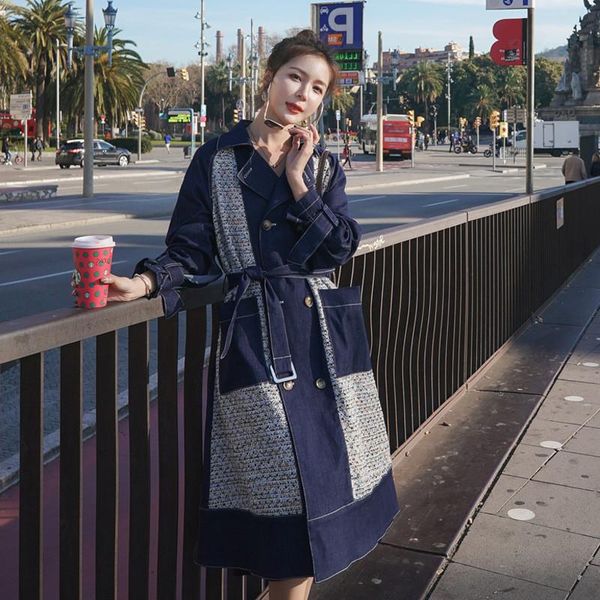 women's trench coats 2021 female spring autumn korean style plus size outerwear literary -long over-the-knee classic denim m569, Tan;black
women's trench coats 2021 female spring autumn korean style plus size outerwear literary -long over-the-knee classic denim m569, Tan;black