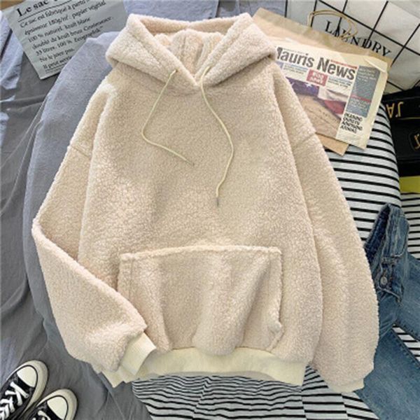 women's hoodies & sweatshirts autumn plush women fashion hooded drawstring pockets solid sweatshirt casual lady loose long sleeve pullo, Black
women's hoodies & sweatshirts autumn plush women fashion hooded drawstring pockets solid sweatshirt casual lady loose long sleeve pullo, Black