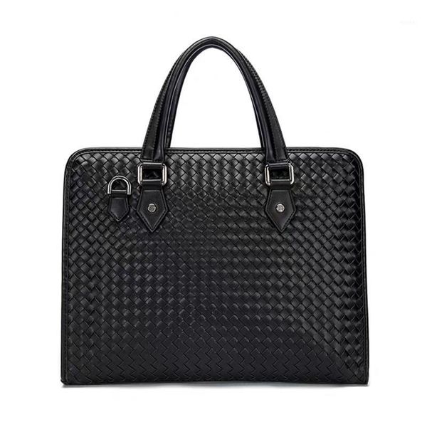 briefcases men casual weave bag leather briefcase travel suitcase messenger shoulder tote back handbag large business lappocket1
briefcases men casual weave bag leather briefcase travel suitcase messenger shoulder tote back handbag large business lappocket1