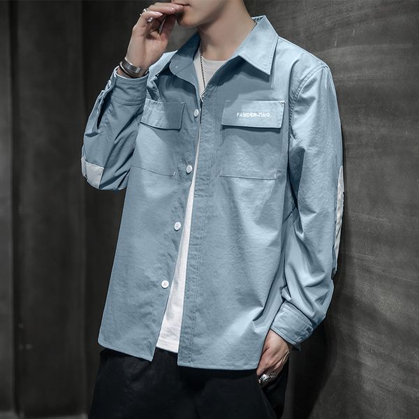men's cardigan coat spring and long sleeve simple personality work jacket youth autumn shirt fashion, White;black
men's cardigan coat spring and long sleeve simple personality work jacket youth autumn shirt fashion, White;black
