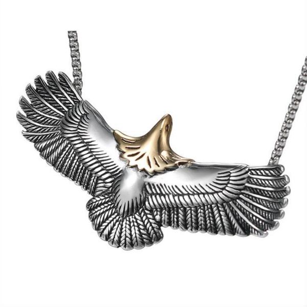 vintage stainless steel eagle pendant necklace motorcycle party personality punk animal necklace cool men biker jewelry, Silver
vintage stainless steel eagle pendant necklace motorcycle party personality punk animal necklace cool men biker jewelry, Silver