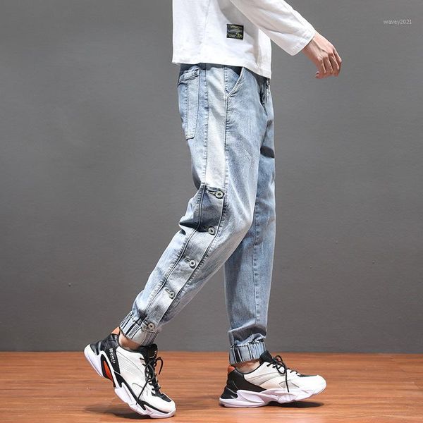 men's jeans harem men's trendy brand straight loose fit wide-legged students korean style trend all-match elastic waist trousers1, Blue
men's jeans harem men's trendy brand straight loose fit wide-legged students korean style trend all-match elastic waist trousers1, Blue